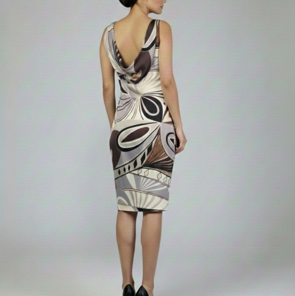 Anne Klein satin long dress low back